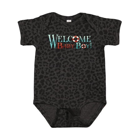 Inktastic Nautical Welcome Baby Boy Gift Baby Boy Bodysuit