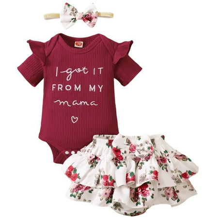 3PCS Newborn Toddler Baby Girls Letters Bodysuit Tops + Floral Tutu Short Pants Outfits 0-18M
3PCS Newborn Toddler Baby Girls Letters Bodysuit Tops + Floral Tutu Short Pants Outfits 0-18M