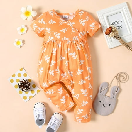 PatPat Baby Girls Jumpsuit Floral Romper Outfits Newborn Short Sleeve Pleated Footless Onesies Snap up Infant Sleepers Girls Jumpsuit Clothes 0-18Month
PatPat Baby Girls Jumpsuit Floral Romper Outfits Newborn Short Sleeve Pleated Footless Onesies Snap up Infant Sleepers Girls Jumpsuit Clothes 0-18Month