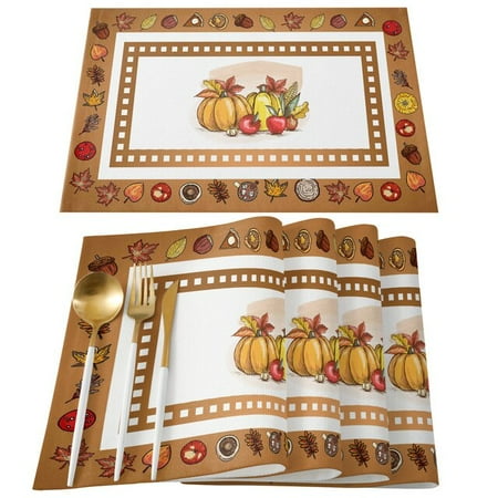 dosili Thanksgiving Fall Pumpkin Farm Kitchen Dining Table Decor Accessories 4/6pcs Placemat Heat Resistant Linen Tableware Pads Mats
dosili Thanksgiving Fall Pumpkin Farm Kitchen Dining Table Decor Accessories 4/6pcs Placemat Heat Resistant Linen Tableware Pads Mats