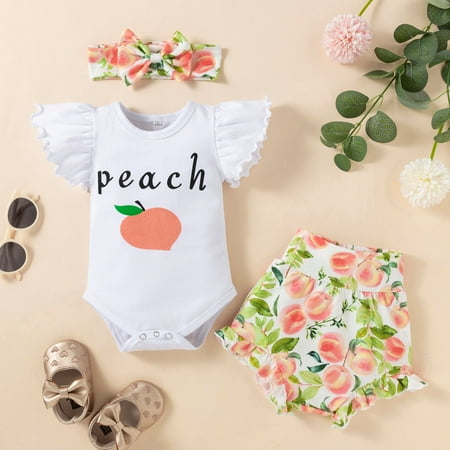Baby Boys Girls Summer Outfits Letter Pattern Short Sleeve Bodysuit Romper Tops Floral Shorts Pants Headband 3PCS Clothes Set
Baby Boys Girls Summer Outfits Letter Pattern Short Sleeve Bodysuit Romper Tops Floral Shorts Pants Headband 3PCS Clothes Set