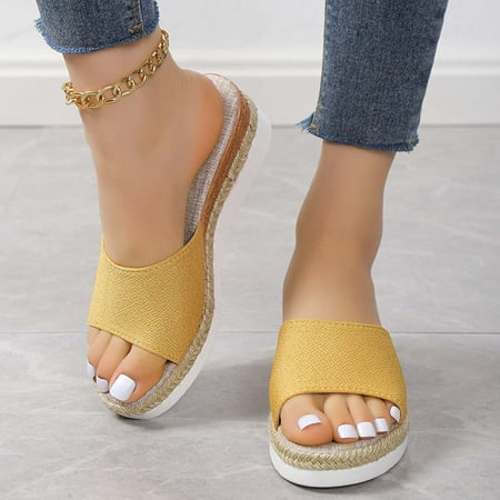 Women Sandals Clearance 2023! Pejock Women s Platform Wedge Sandals with Arch Support Fashion Casual Slippers Open Toe Thick Bottom Flax Slippers Summer Athletic Outdoor Beach Sandals
Women Sandals Clearance 2023! Pejock Women s Platform Wedge Sandals with Arch Support Fashion Casual Slippers Open Toe Thick Bottom Flax Slippers Summer Athletic Outdoor Beach Sandals