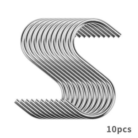 10 Pack S Shaped Hooks Stainless Steel Metal Hangers Hanging Hooks for Kitchen Work Shop Bathroom Garden
10 Pack S Shaped Hooks Stainless Steel Metal Hangers Hanging Hooks for Kitchen Work Shop Bathroom Garden