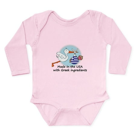CafePress - Stork Baby Greece 2 Body Suit - Long Sleeve Infant Bodysuit