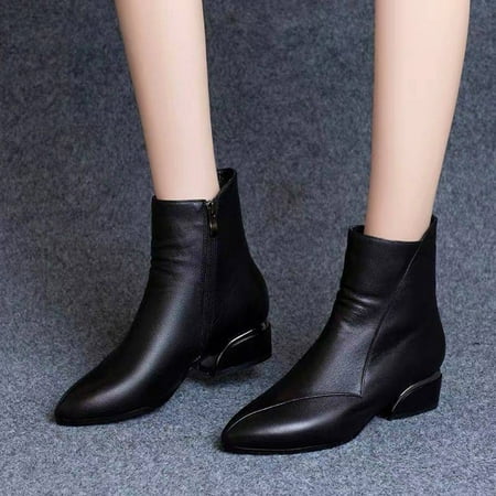 Boots for Women Fashion Women Solid Color Comfortable Square Heels Zipper Short Booties Pointed Toe Shoes Black 8 Womens Boots
Boots for Women Fashion Women Solid Color Comfortable Square Heels Zipper Short Booties Pointed Toe Shoes Black 8 Womens Boots