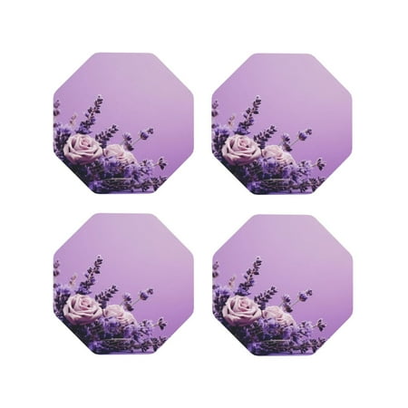 Leather Coasters with Heat-resistant for Drinks Lavender Roses Arrangement -标题2 Octagon
Leather Coasters with Heat-resistant for Drinks Lavender Roses Arrangement -标题2 Octagon