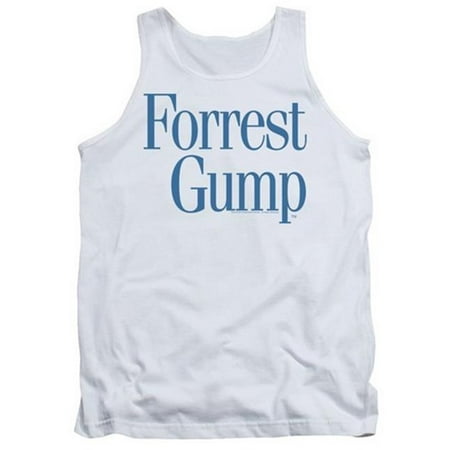 Trevco Forrest Gump-Logo Adult Tank Top, White - Large