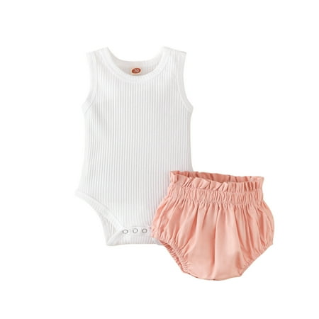Girls Cute 2PCS Outfits Summer Solid Color Sets Ribbed Sleeveless Top Shorts Kids Suits Baby Outwear
Girls Cute 2PCS Outfits Summer Solid Color Sets Ribbed Sleeveless Top Shorts Kids Suits Baby Outwear