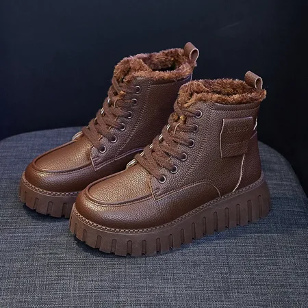 Women‘s Platform Lace Up Snow Shoes Warm Plush Lined Ankle High Boots Women‘s Footwear
Women‘s Platform Lace Up Snow Shoes Warm Plush Lined Ankle High Boots Women‘s Footwear