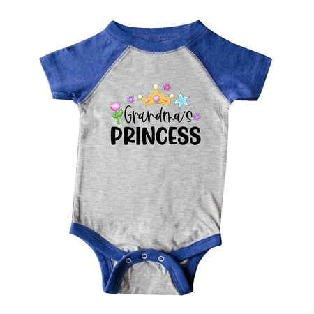 Inktastic Grandma s Princess Crown and Flowers Gift Baby Girl Bodysuit