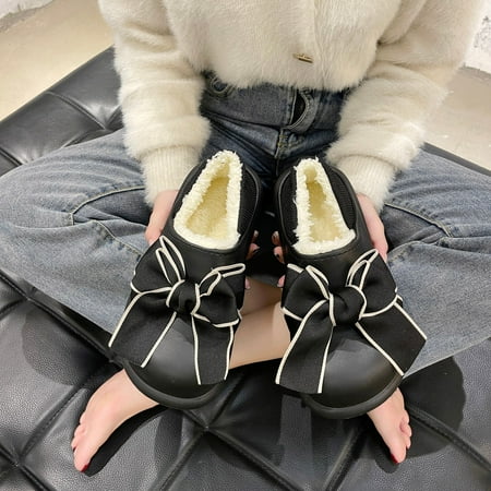 YOTAMI Women s Shoes Ladies Winter Warm Slippers Indoor Plush Bow Outdoor Waterproof Bag With Thick Soled Cute Woman Shoes Black
YOTAMI Women s Shoes Ladies Winter Warm Slippers Indoor Plush Bow Outdoor Waterproof Bag With Thick Soled Cute Woman Shoes Black