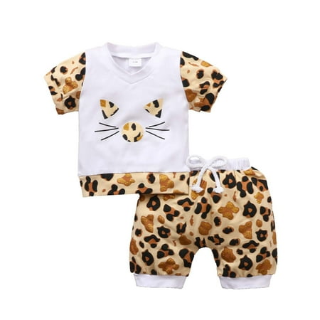 Jerdar Summer Clothes Set for Kids Toddler Baby Boys Girls Leopard Print Top Shorts Clothes Suit White 12-18 Months
Jerdar Summer Clothes Set for Kids Toddler Baby Boys Girls Leopard Print Top Shorts Clothes Suit White 12-18 Months