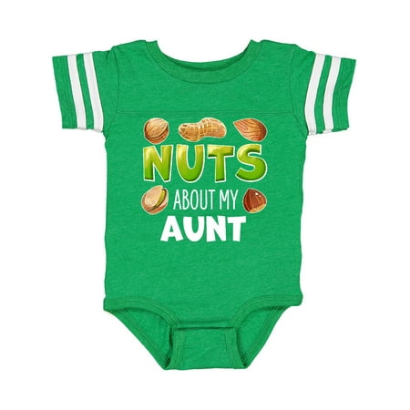 Inktastic Nuts About My Aunt Peanut Almond Pistachio Gift Baby Boy or Baby Girl Bodysuit