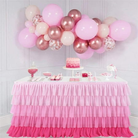 Studyset 5 Layers Gradient Pink Chiffon Wave Table Skirt for Wedding Party Supplies Gradient pink 6FT
Studyset 5 Layers Gradient Pink Chiffon Wave Table Skirt for Wedding Party Supplies Gradient pink 6FT