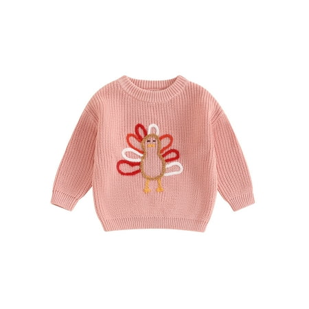 Raccmtaty Baby Boy Girl Thanksgiving Sweater Turkey Embroidery Long Sleeve Crew Neck Pullover Tops for Fall Winter
Raccmtaty Baby Boy Girl Thanksgiving Sweater Turkey Embroidery Long Sleeve Crew Neck Pullover Tops for Fall Winter