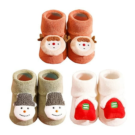 3 Pair Baby Christmas Socks Baby Non-Slip Socks Cartoon Thicken Floor Socks for Baby Boys Girls Fluffy Cuddly Funny Socks
3 Pair Baby Christmas Socks Baby Non-Slip Socks Cartoon Thicken Floor Socks for Baby Boys Girls Fluffy Cuddly Funny Socks