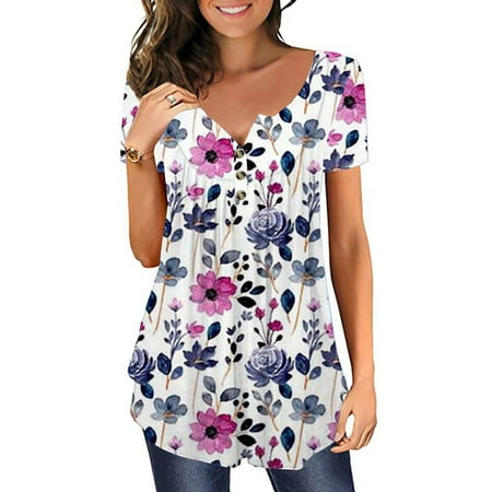Kakina CMSX Womens Tops Plus Size Clearance Womens Casual Tops V- Neck Hide Belly Short Sleeve T-Shirts Cute Flowy Tunic Blouses
Kakina CMSX Womens Tops Plus Size Clearance Womens Casual Tops V- Neck Hide Belly Short Sleeve T-Shirts Cute Flowy Tunic Blouses