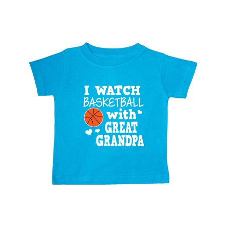 Inktastic I Watch Basketball with Great Grandpa Gift Baby Boy T-Shirt