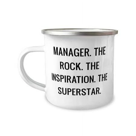 

Funny Manager 12oz Camper Mug MANAGER. THE ROCK. THE INSPIRATION. THE Gifts For Men Women Present From Friends For Manager Oz camper mug gift New 12oz camper mug gift Oz camper mug gift ideas