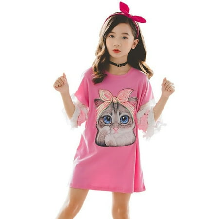 Chaoren Girls Dress Round Neck Sequins Short Length Kids Mesh Stitching Bat Sleeve Dress for Vacation
Chaoren Girls Dress Round Neck Sequins Short Length Kids Mesh Stitching Bat Sleeve Dress for Vacation