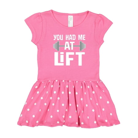 Inktastic Weightlifting You Had Me at Lift Gift Baby Girl Dress