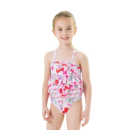 

Teen Girls Swimsuits Tankini Size M For 18 Months-24 Months Sleeveless Floral Print Beach Bathing Onesie Bikini Swimwear Girls Bathing Suits
