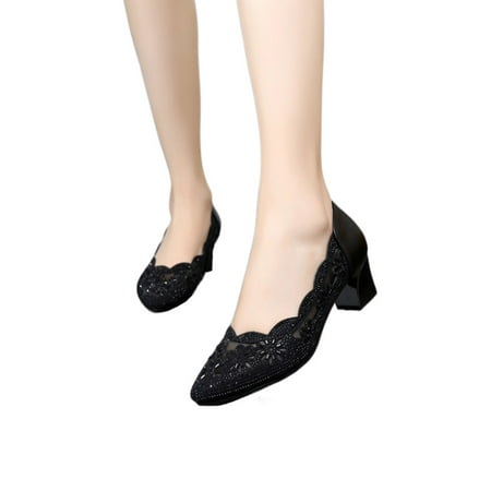 Woobling Womens Pumps Pointed Toe Dress Shoes Mid Heel Heels Lightweight Party Walking Black 7
Woobling Womens Pumps Pointed Toe Dress Shoes Mid Heel Heels Lightweight Party Walking Black 7
