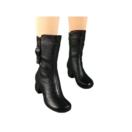Daeful Ladies Mid-Calf Boot Fashion Winter Shoes Chunky Heeled Boots Lightweight Comfort Work Black 7
Daeful Ladies Mid-Calf Boot Fashion Winter Shoes Chunky Heeled Boots Lightweight Comfort Work Black 7