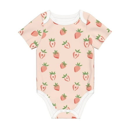 Matuu Strawberries for Baby Short-Sleeve Bodysuit Soft Cotton Comfortable and Breathable Perfect for Newborns and Infants
Matuu Strawberries for Baby Short-Sleeve Bodysuit Soft Cotton Comfortable and Breathable Perfect for Newborns and Infants