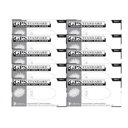 GPS Standard Disposable Vinyl Gloves Non-Sterile Ambidextrous 4 Mil Sold by Case (10 Boxes of 100 Gloves Per Box) Size Small
GPS Standard Disposable Vinyl Gloves Non-Sterile Ambidextrous 4 Mil Sold by Case (10 Boxes of 100 Gloves Per Box) Size Small