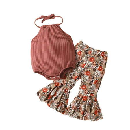 QWERTYU Newborn Infant Baby Toddler Summer Short Sleeve T Shirts and Floral Flare Pants Set Outfits Clothing Set for Girl 0-2Y
QWERTYU Newborn Infant Baby Toddler Summer Short Sleeve T Shirts and Floral Flare Pants Set Outfits Clothing Set for Girl 0-2Y