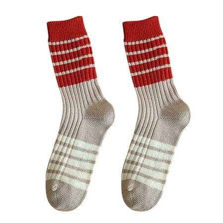 ZRBYWB Red Socks Women Autumn And Winter Cotton Thick Line Socks Striped All Warm Pile Stockings
ZRBYWB Red Socks Women Autumn And Winter Cotton Thick Line Socks Striped All Warm Pile Stockings