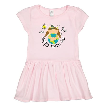 Inktastic Girls Happy Earth Day Gift Toddler Girl Dress