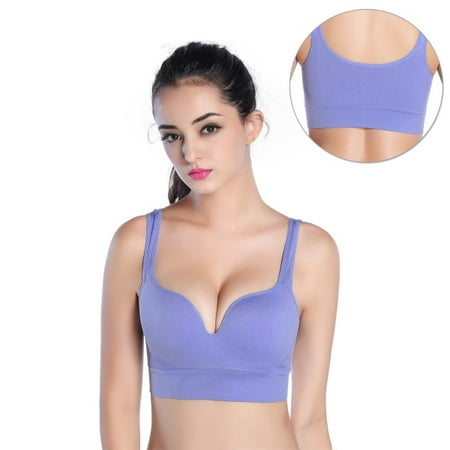 Women Sports Bras Racerback Push Up Bra Seamless Wireless Underwear Bra Full Coverage Outdoor Purple M
Women Sports Bras Racerback Push Up Bra Seamless Wireless Underwear Bra Full Coverage Outdoor Purple M