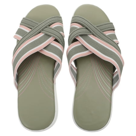 1Pair Fresh Style Cross Sandals Thick-soled Sandals Women Summer Shoes Green