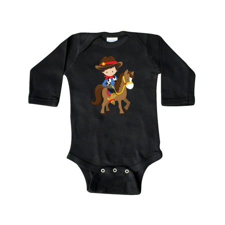 Inktastic Little Cowboy Cowboy On Brown Horse Brown Hair Gift Baby Boy Long Sleeve Bodysuit
Inktastic Little Cowboy Cowboy On Brown Horse Brown Hair Gift Baby Boy Long Sleeve Bodysuit