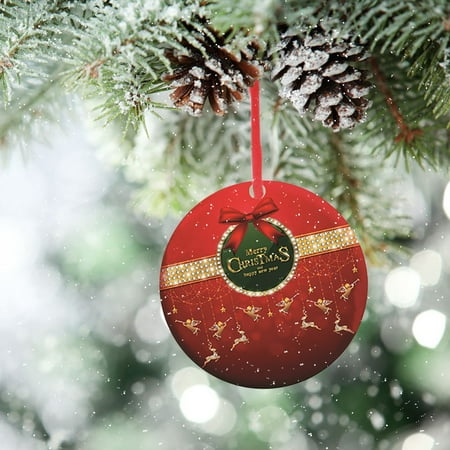 Baabni Delicate Iron Art Christmas Pendant Merry Christmas Tree Hanging Pendant Decor
