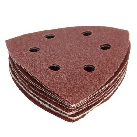10x Nylon Delta Sand Paper Pads - 90mm- 40 60 80 100 and 120 Grit