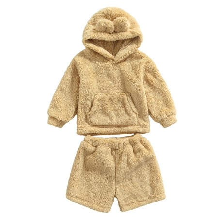 Nokpsedcb Toddler Kids Baby Boys Girls Winter Warm Outfits Plush Velvet Long Sleeve Hoodies Sweatshirt Shorts Apricot 12-18 Months
Nokpsedcb Toddler Kids Baby Boys Girls Winter Warm Outfits Plush Velvet Long Sleeve Hoodies Sweatshirt Shorts Apricot 12-18 Months