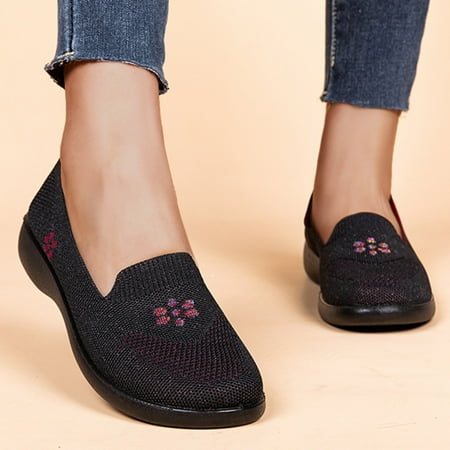 MIASHUI shoes for women Womens Shoes Ethnic Style Casual Shoes Hollow Breathable Fashion Dance Shoes Flat Casual Shoes