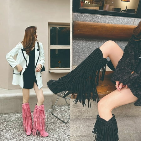 eczipvz Womens Shoes Boots for Women Women s High Heeled V Shape Assel Round Head Flock Fashion Sexy Street Middle Boots Women s Boots Wide Calf Knee High Black-6.5 
eczipvz Womens Shoes Boots for Women Women s High Heeled V Shape Assel Round Head Flock Fashion Sexy Street Middle Boots Women s Boots Wide Calf Knee High Black-6.5