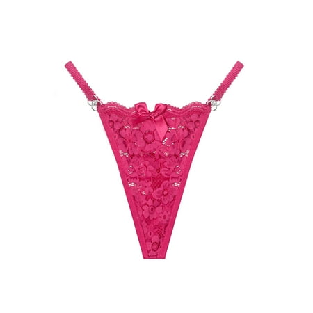 Niuer Ladies Thongs Low Waist Underwear G-String Panties Comfy Lingerie Floral Lace Bikini Briefs Rose Red S
Niuer Ladies Thongs Low Waist Underwear G-String Panties Comfy Lingerie Floral Lace Bikini Briefs Rose Red S