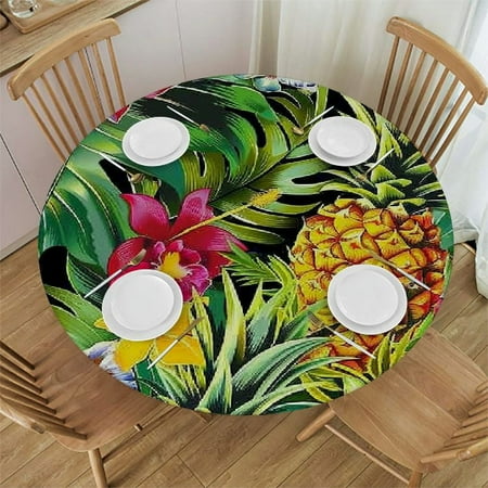 Sheronv Pineapples Flowers Leaves Round Table Cover Stain Resistant Washable Indoor Outdoor Tablecloth Kitchen Dining Wedding Parties 100% Polyester Fiber 46-50
Sheronv Pineapples Flowers Leaves Round Table Cover Stain Resistant Washable Indoor Outdoor Tablecloth Kitchen Dining Wedding Parties 100% Polyester Fiber 46-50