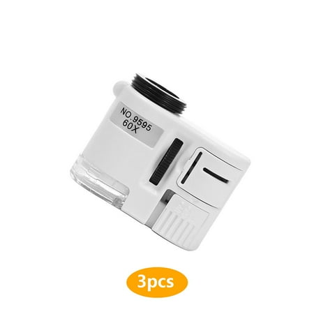 Widealiff 3pcs Magnifier Jewelry Identification Magnifying Glass Portable 60X Zoom Microscope with LED Light for Home Shop
Widealiff 3pcs Magnifier Jewelry Identification Magnifying Glass Portable 60X Zoom Microscope with LED Light for Home Shop
