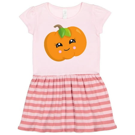 Inktastic Smiling Pumpkin Halloween Orange Pumpkin Gift Toddler Girl Dress