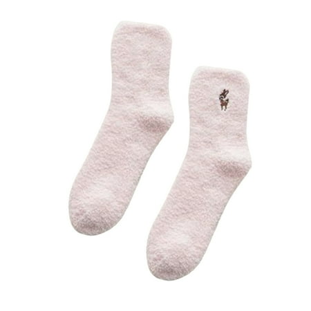 Huaai socks for women Women Winter Socks Cartoon Animal Deer Embroidery Half Plus Thick Coral Socks Home Socks cute socks Pink
Huaai socks for women Women Winter Socks Cartoon Animal Deer Embroidery Half Plus Thick Coral Socks Home Socks cute socks Pink