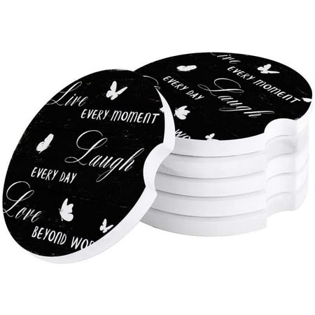 FMSHPON Positive Energy Text and Butterfly on Black Wood Grain Set of 2 Car Coaster for Drinks Absorbent Ceramic Stone Coasters Cup Mat with Cork Base for Home Kitchen Room Coffee Table Bar Decor
FMSHPON Positive Energy Text and Butterfly on Black Wood Grain Set of 2 Car Coaster for Drinks Absorbent Ceramic Stone Coasters Cup Mat with Cork Base for Home Kitchen Room Coffee Table Bar Decor
