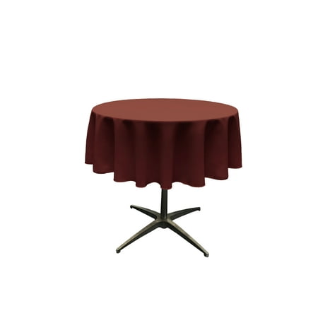 

LA Linen Polyester Poplin Tablecloth 58-Inches Round Burgundy