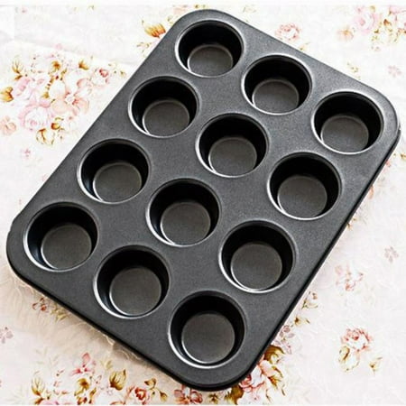 12Cup Cupcake Muffin Mold Tray Non Stick Carbon Steel Cake Mould Pan Baking Tool
