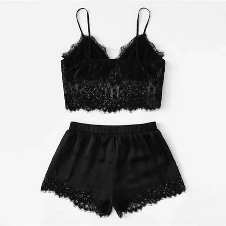Women s Lace Cami Top with Shorts with Panties 2 Piece Set Sexy Lingerie Pajama Sets
Women s Lace Cami Top with Shorts with Panties 2 Piece Set Sexy Lingerie Pajama Sets
